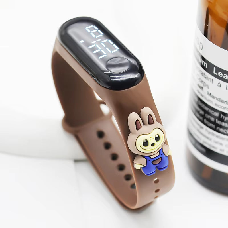 Cartoon Fashion Watches Labubuchildren'S Watch Electronic Digital LED Display Watches Waterproof Holiday Gift Kids Watches