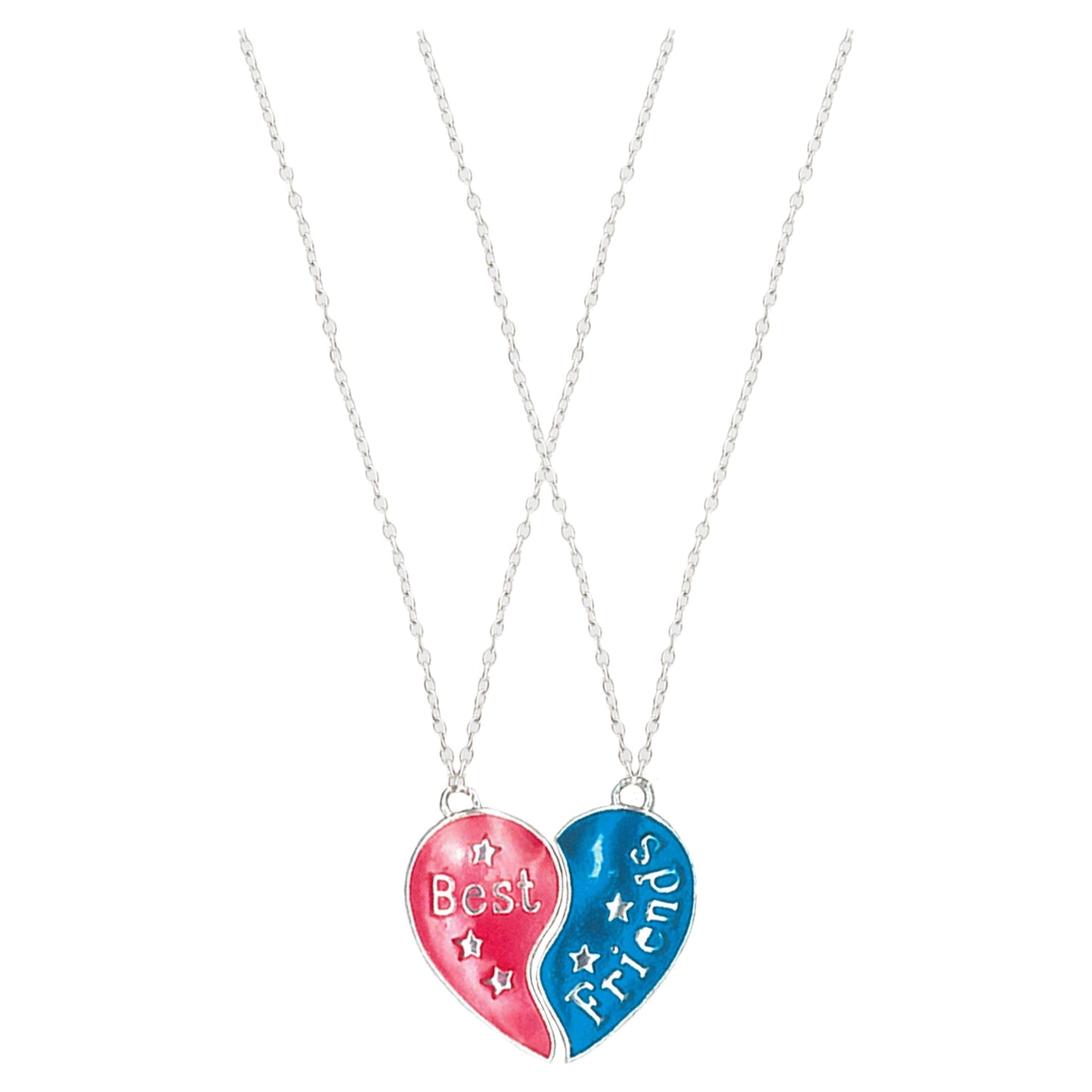 2 Piece Best Friend Heart Necklaces