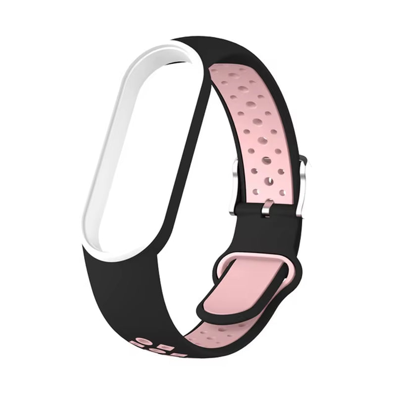 Strap for Mi Band 6 5 Bracelet Sport Silicone Miband7 Miband 6 Replacement Wristband for Xiaomi Mi Band 5 7 Double Buckle Correa
