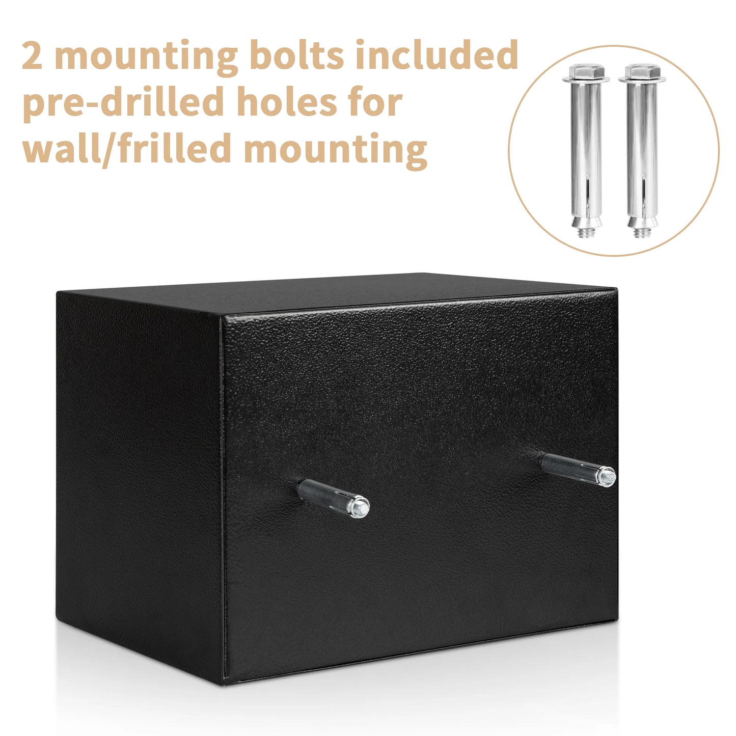 0.2 Cubic Feet Electronic Digital Safe Box, Steel Money Safe Box for Home with Fireproof Money Bag for Cash Safe Hidden