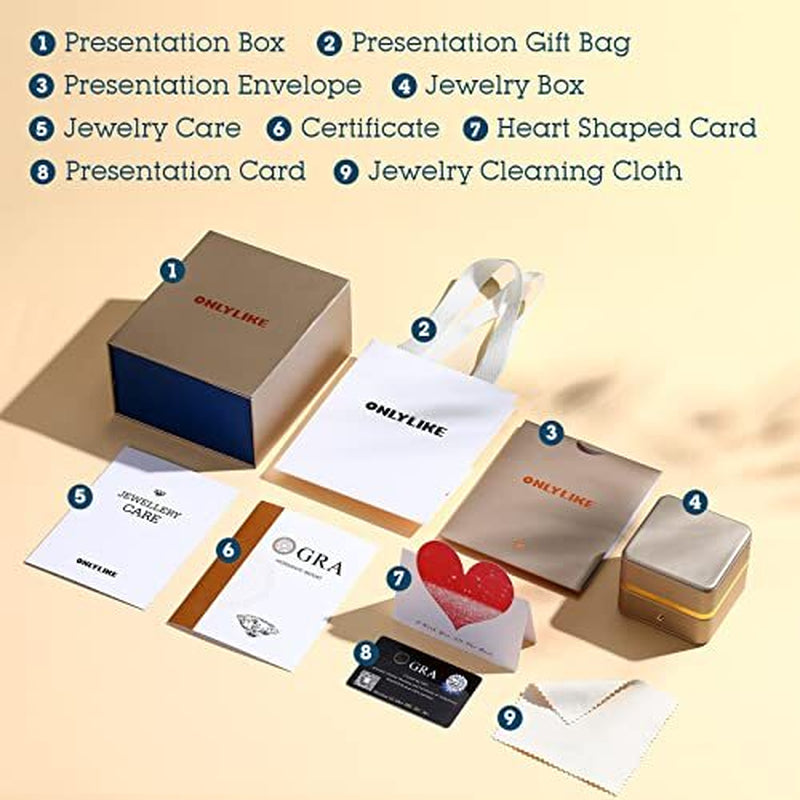 Heart Pendant Necklace Gifts for Wife, Engraved 'I LOVE YOU' Gift 2.0 Carats