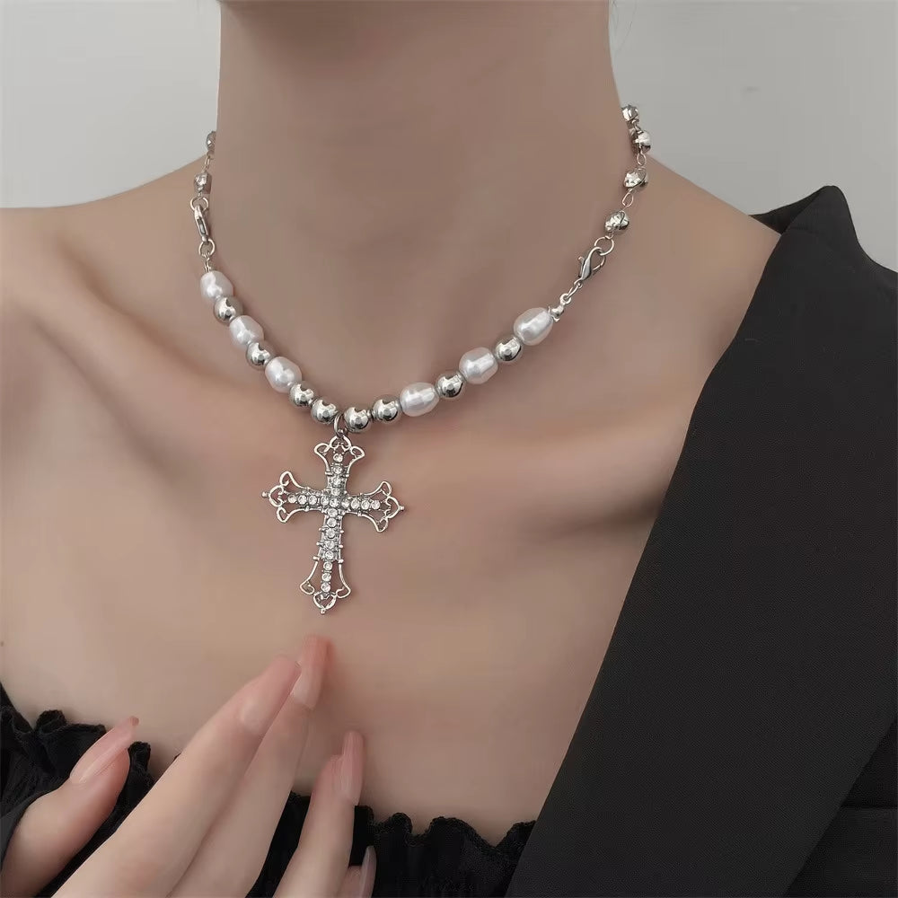 Elegant Heart Shaped Zircon Pendant Necklace Fashion Multilayer Magnetic Clasp Clavicle Chain for Women New Party Gift Jewelry
