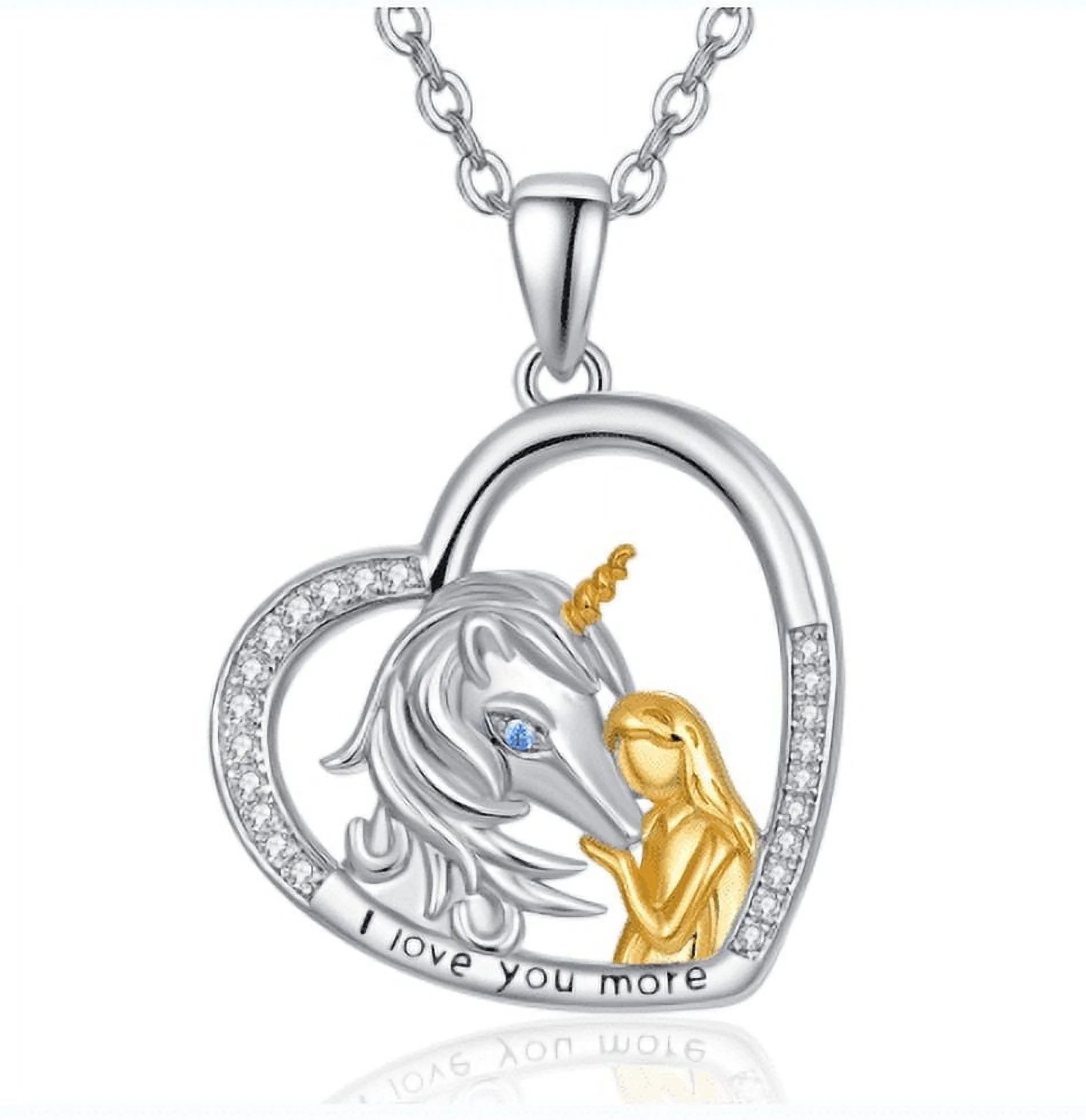 Unicorn Necklaces for Women 925 Sterling Silver Necklaces Cute Unicorn Jewelry Gifts for Daughter Adjustable Chain