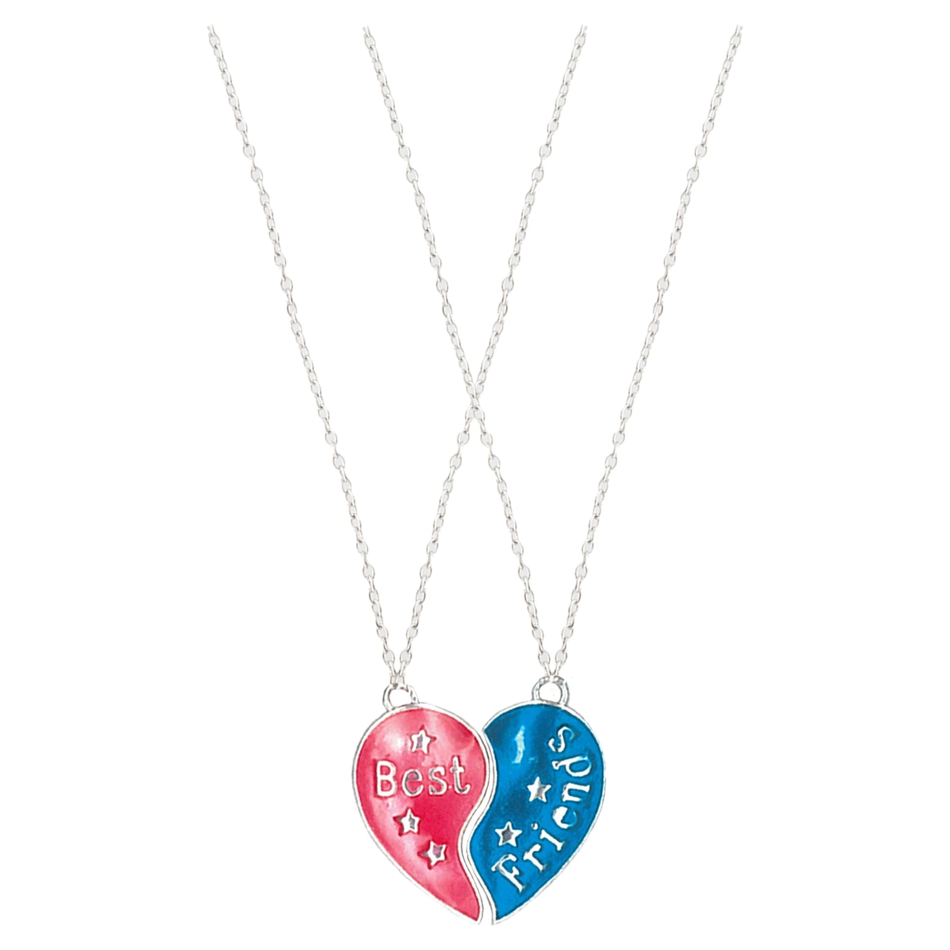 2 Piece Best Friend Heart Necklaces