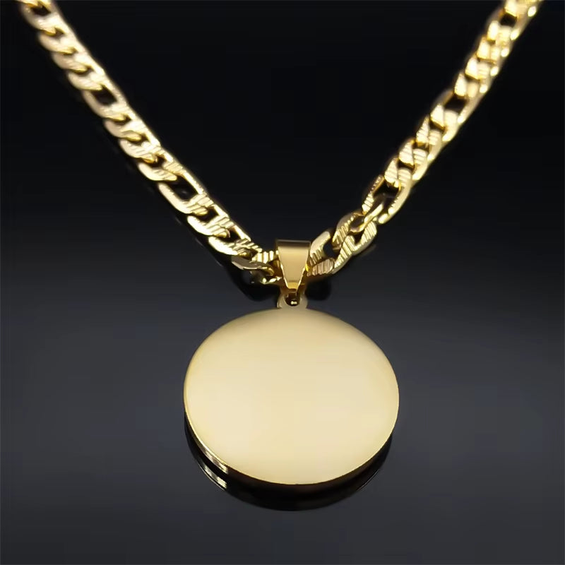 Colorful Crystal Saint Benedict Medal Necklace Women Men Stainless Steel Gold Color Chain Necklaces Jewelry San Benito N8391S05