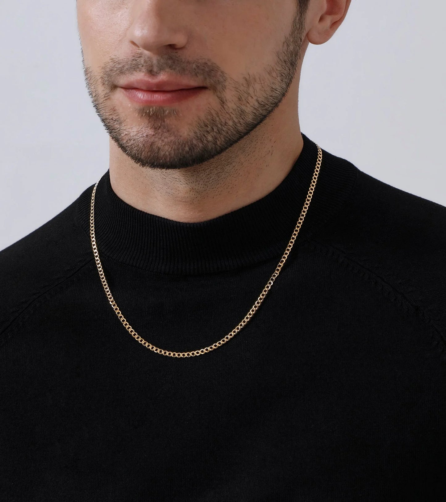 Gold Chain Necklace Collection - 14K Solid Yellow Gold Filled Miami Cuban Curb Link Chain Necklaces for Women and Men with Different Sizes (2.7Mm, 3.6Mm, 4.5Mm, or 5.5Mm)