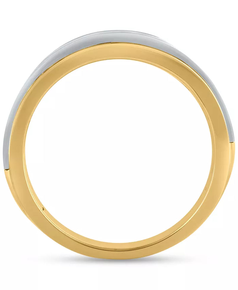 Men'S Diamond Double Row Band (1-1/2 Ct. T.W.) in 10K Two-Tone Gold