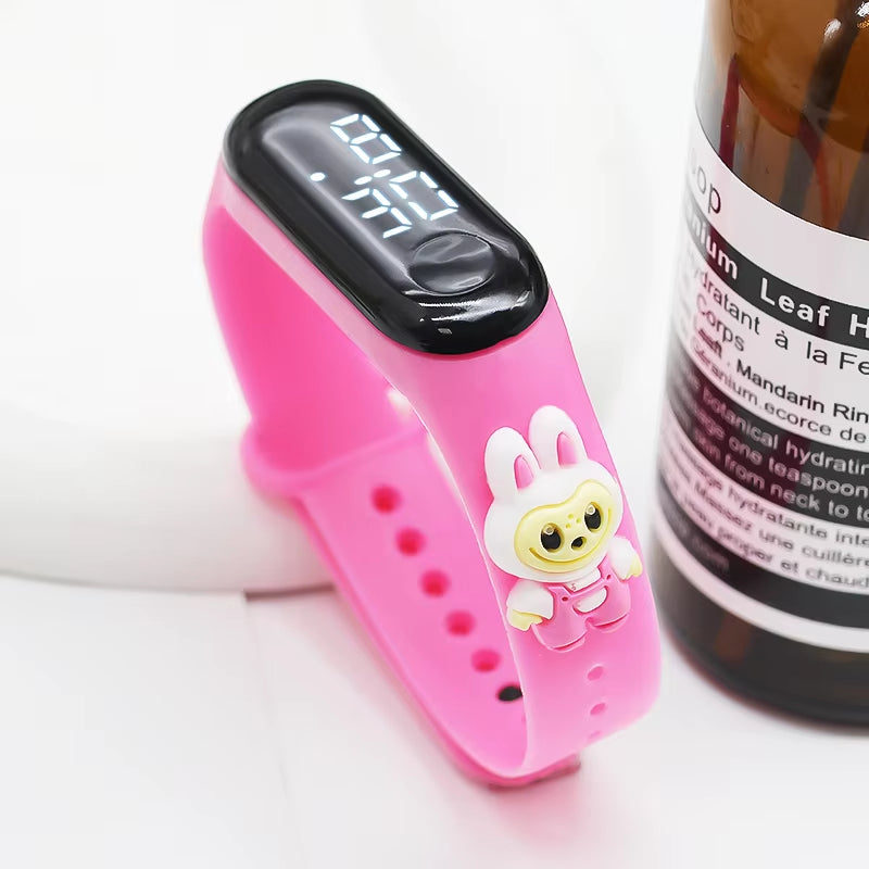 Cartoon Fashion Watches Labubuchildren'S Watch Electronic Digital LED Display Watches Waterproof Holiday Gift Kids Watches