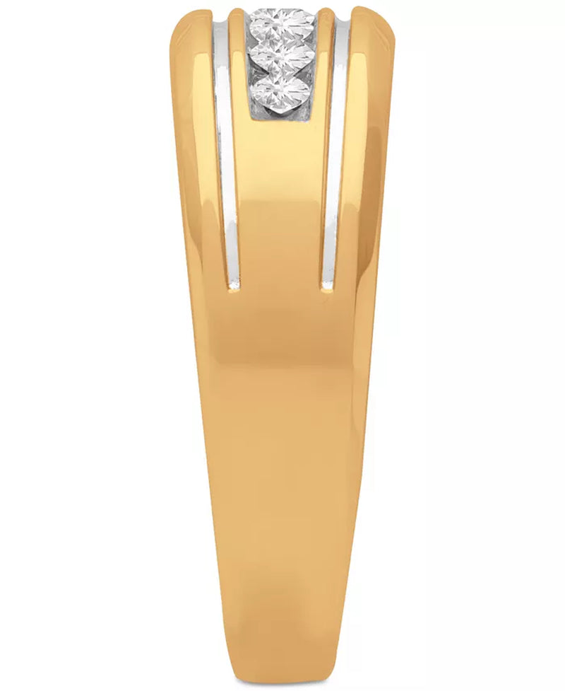 Men'S Diamond Channel-Set Band (1/3 Ct. T.W.) in 10K Gold
