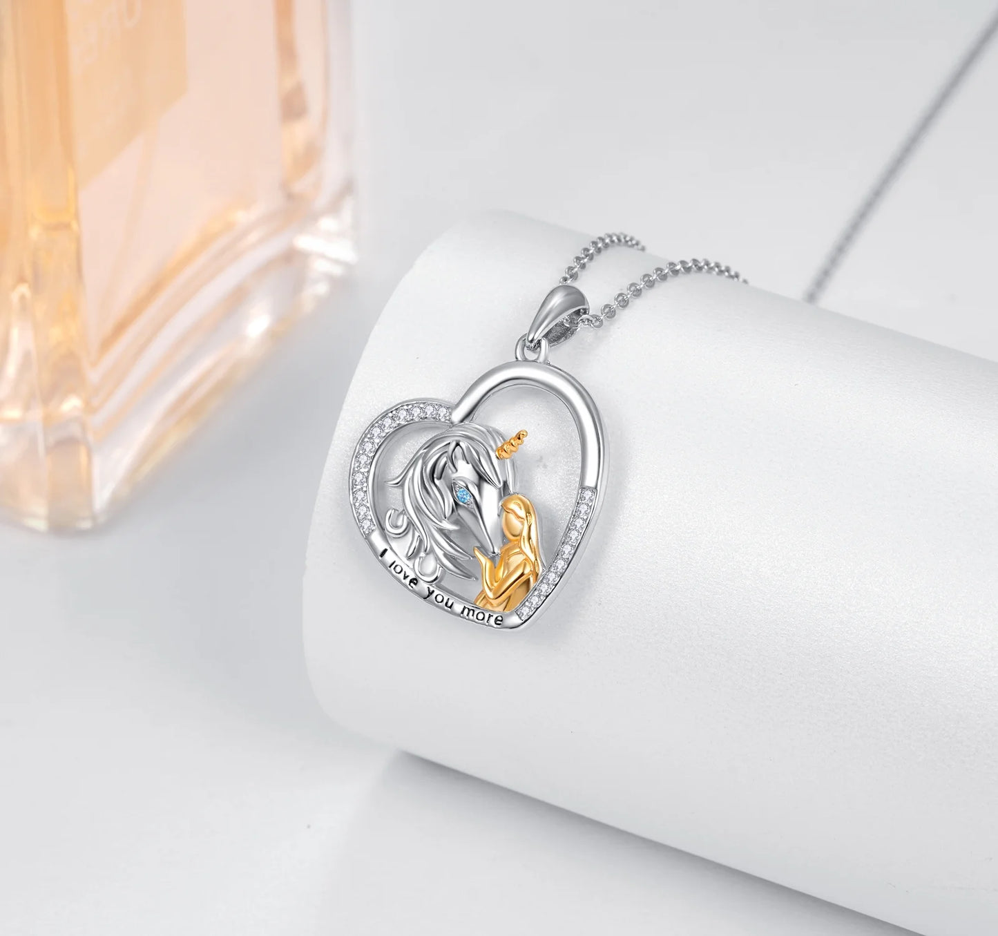 Unicorn Necklaces for Women 925 Sterling Silver Necklaces Cute Unicorn Jewelry Gifts for Daughter Adjustable Chain