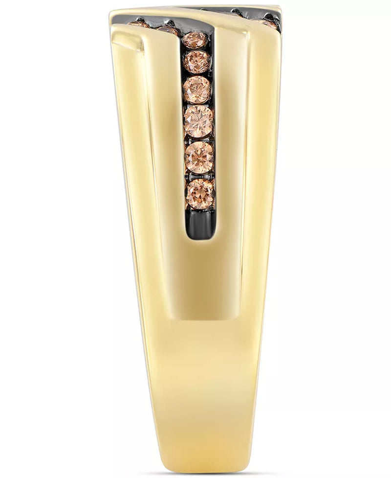 Men'S Black & Brown Diamond Ring (1/2 Ct. T.W.) in 10K Gold