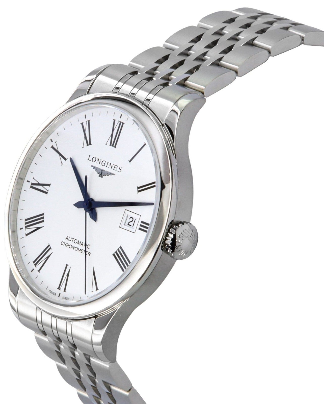 Longines L2.821.4.11.6 Master Men’S Automatic White Dial Stainless Steel Watch