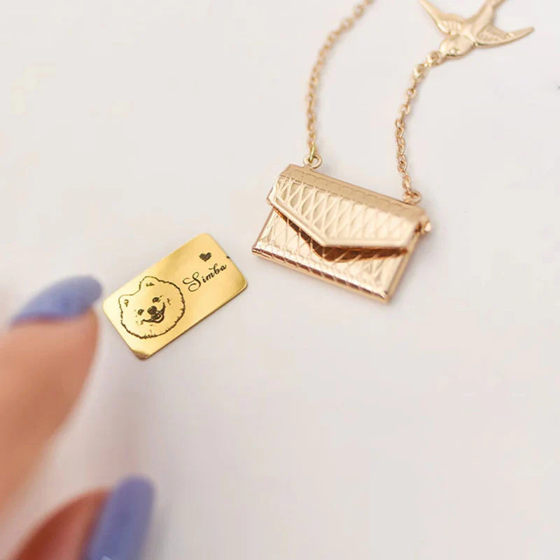Customized Pet Portrait Necklace with Envelope/Free Shipping