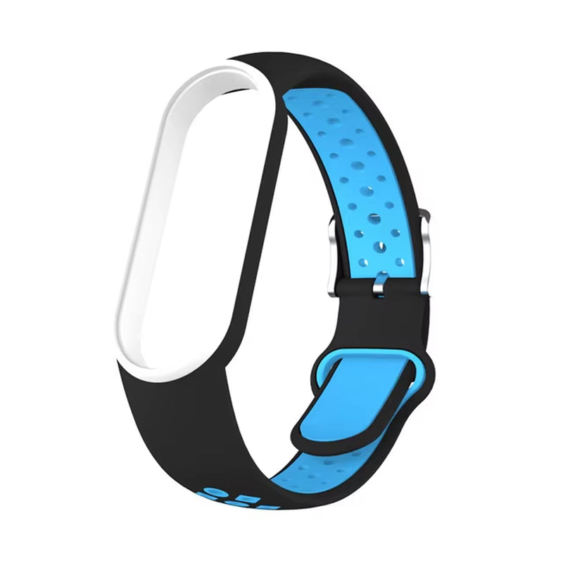 Strap for Mi Band 6 5 Bracelet Sport Silicone Miband7 Miband 6 Replacement Wristband for Xiaomi Mi Band 5 7 Double Buckle Correa