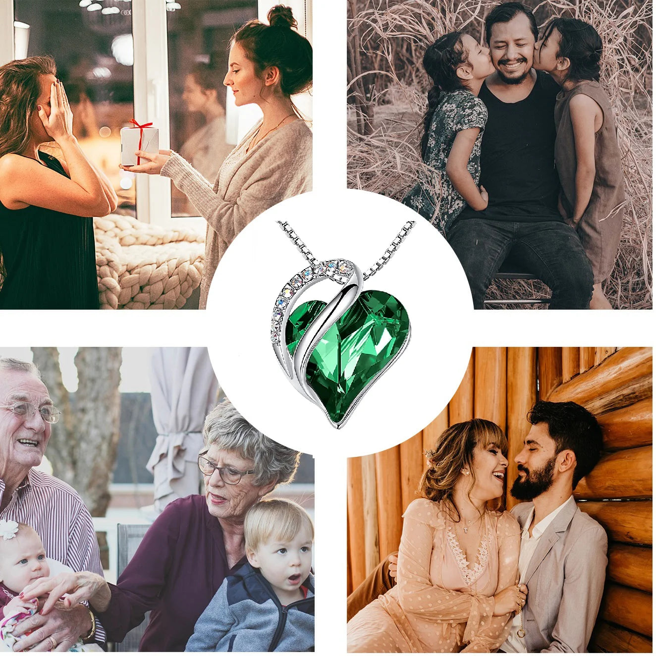 Womens Silver Plated Infinity Love Heart Pendant Necklace with Birthstone Crystals, Jewelry Gifts for Her, Anniversary Birthday Mother'S Necklaces for Wife Mom