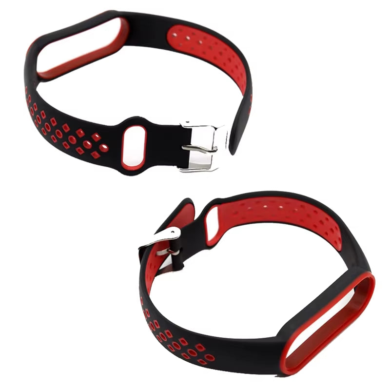 Strap for Mi Band 6 5 Bracelet Sport Silicone Miband7 Miband 6 Replacement Wristband for Xiaomi Mi Band 5 7 Double Buckle Correa
