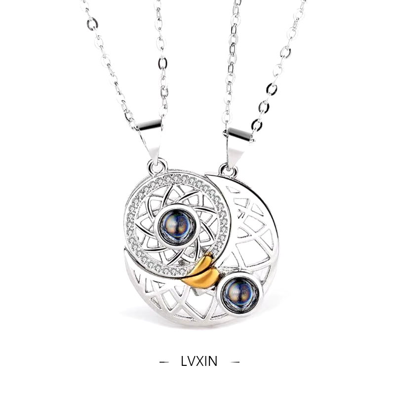 Korean Fashion Magnetic Couple Necklace for Lovers Gothic Punk Heart Pendant Necklace for Men Women Necklaces Party Gift Jewelry