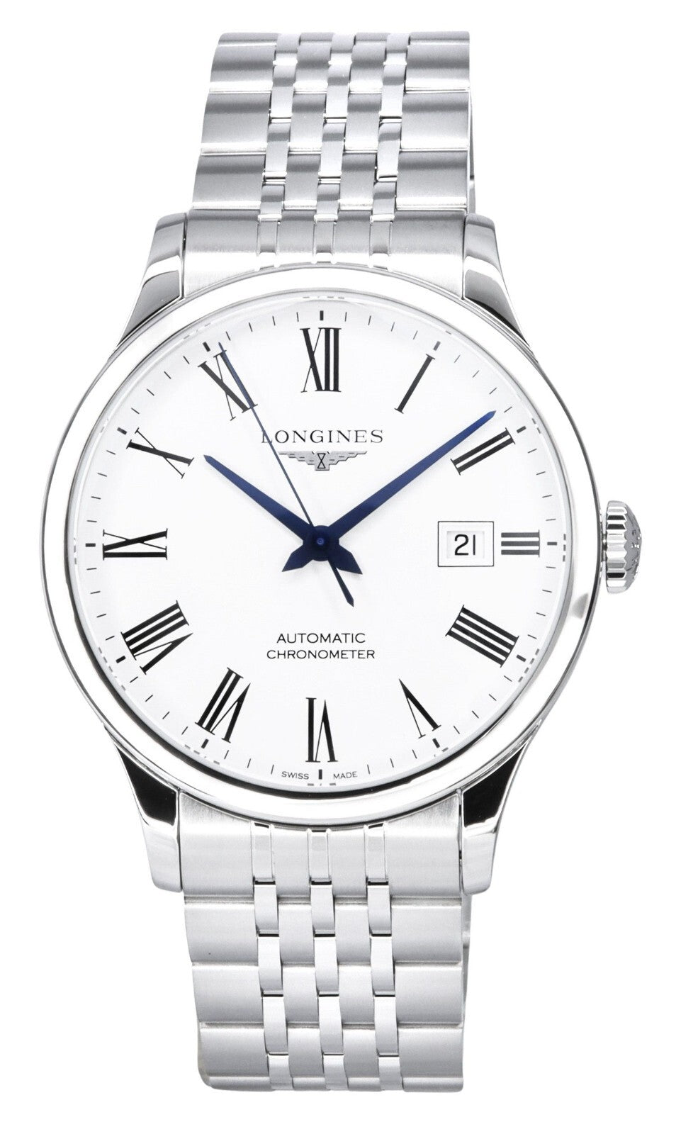 Longines L2.821.4.11.6 Master Men’S Automatic White Dial Stainless Steel Watch