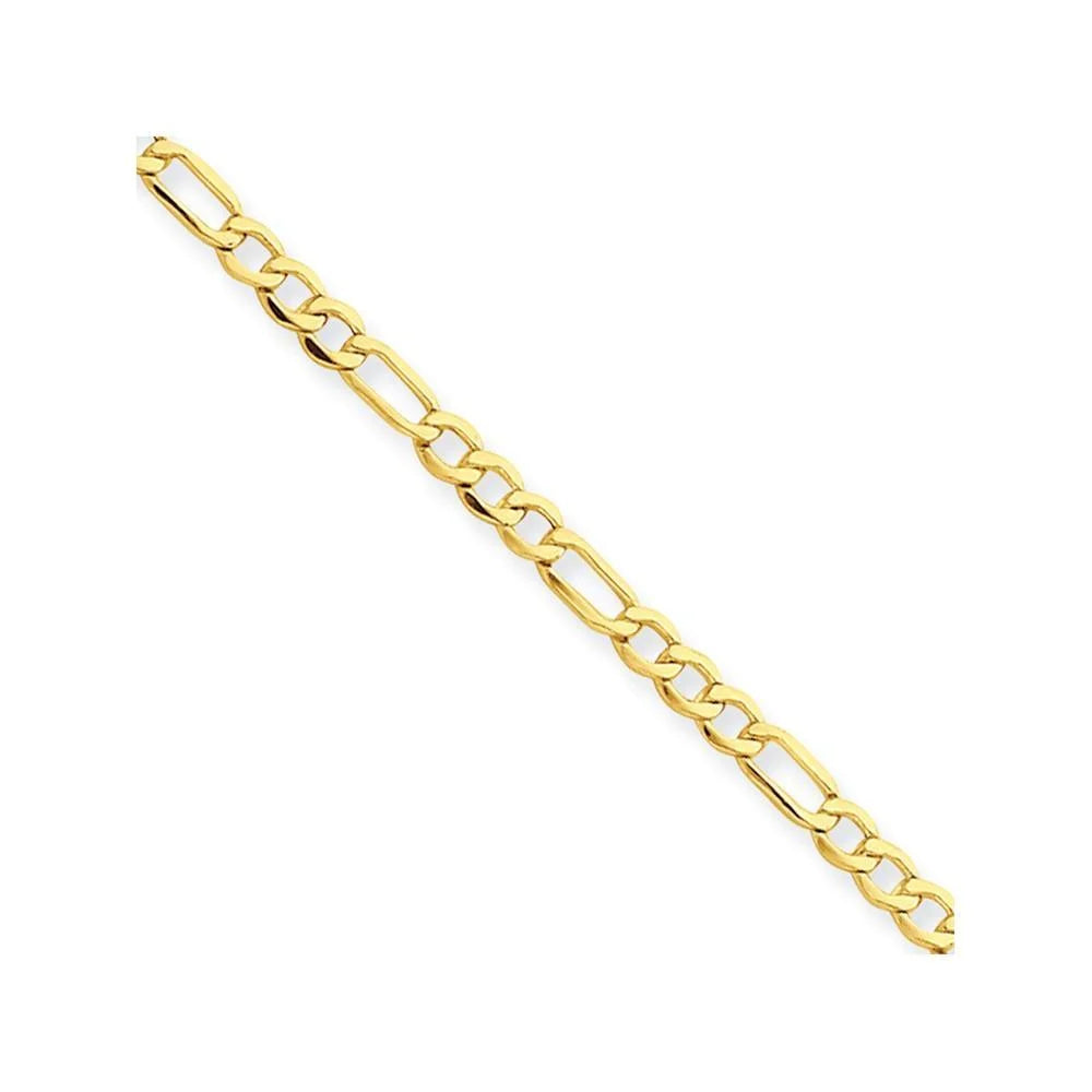 14K Yellow Gold 2.50Mm Lightweight Figaro Chain, 8" - 28"