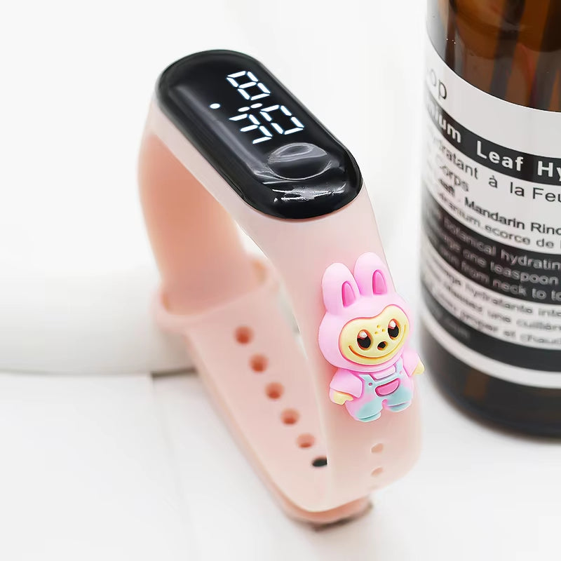 Cartoon Fashion Watches Labubuchildren'S Watch Electronic Digital LED Display Watches Waterproof Holiday Gift Kids Watches