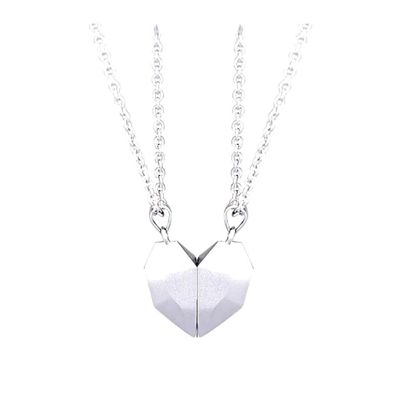 Korean Fashion Magnetic Couple Necklace for Lovers Gothic Punk Heart Pendant Necklace for Men Women Necklaces Party Gift Jewelry