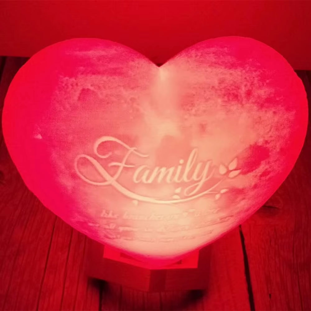 Dropshipping Customized Love Night Light 3D DIY Moon Night Lamp for Valentine'S Day Gift Text & Photo USB Rechargeab Heart Shape