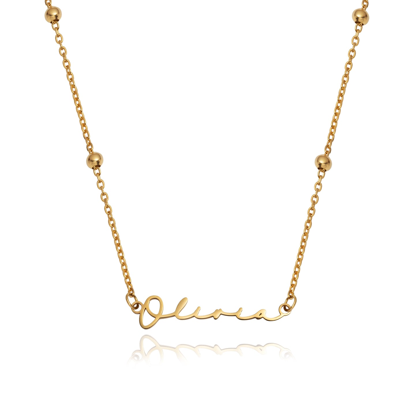 Signature Name Necklace (Gold)