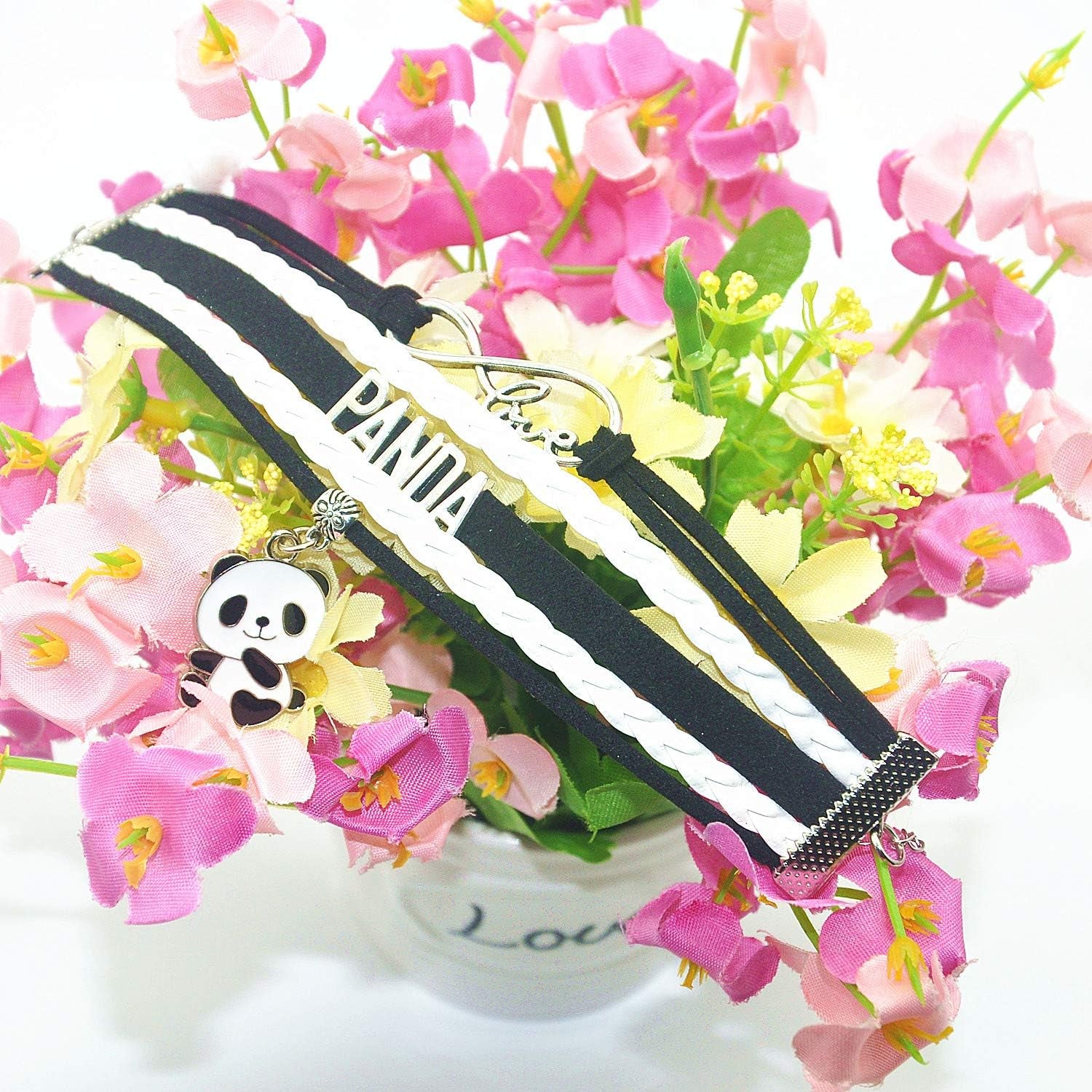 Panda Charm Bracelet - Infinity Love Design for Women Men Adult Panda Fans and Lovers