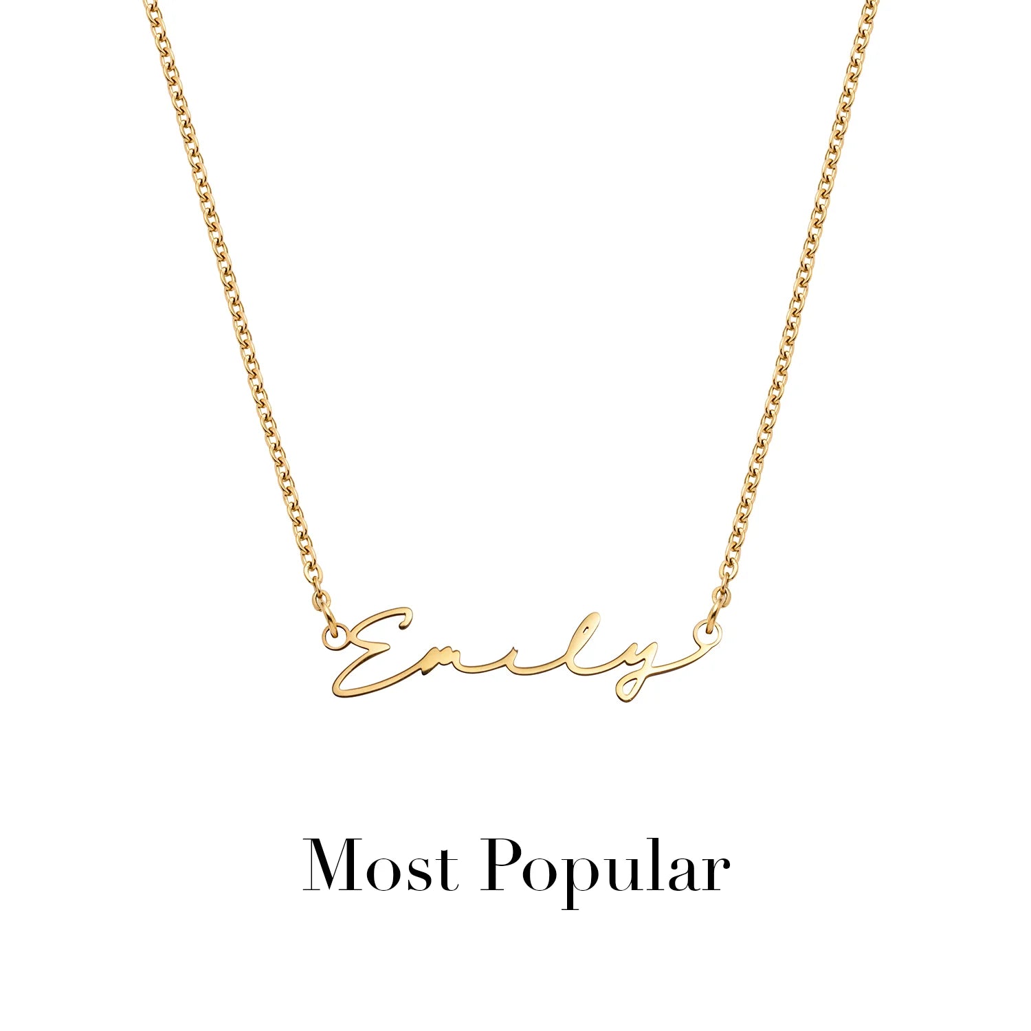 Signature Name Necklace (Gold)