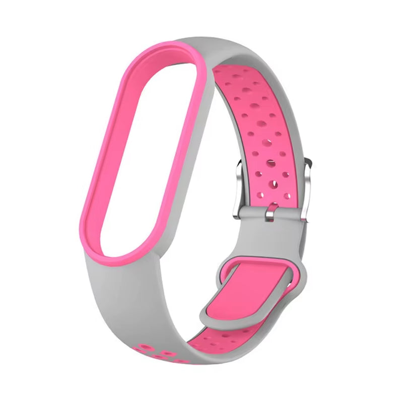 Strap for Mi Band 6 5 Bracelet Sport Silicone Miband7 Miband 6 Replacement Wristband for Xiaomi Mi Band 5 7 Double Buckle Correa