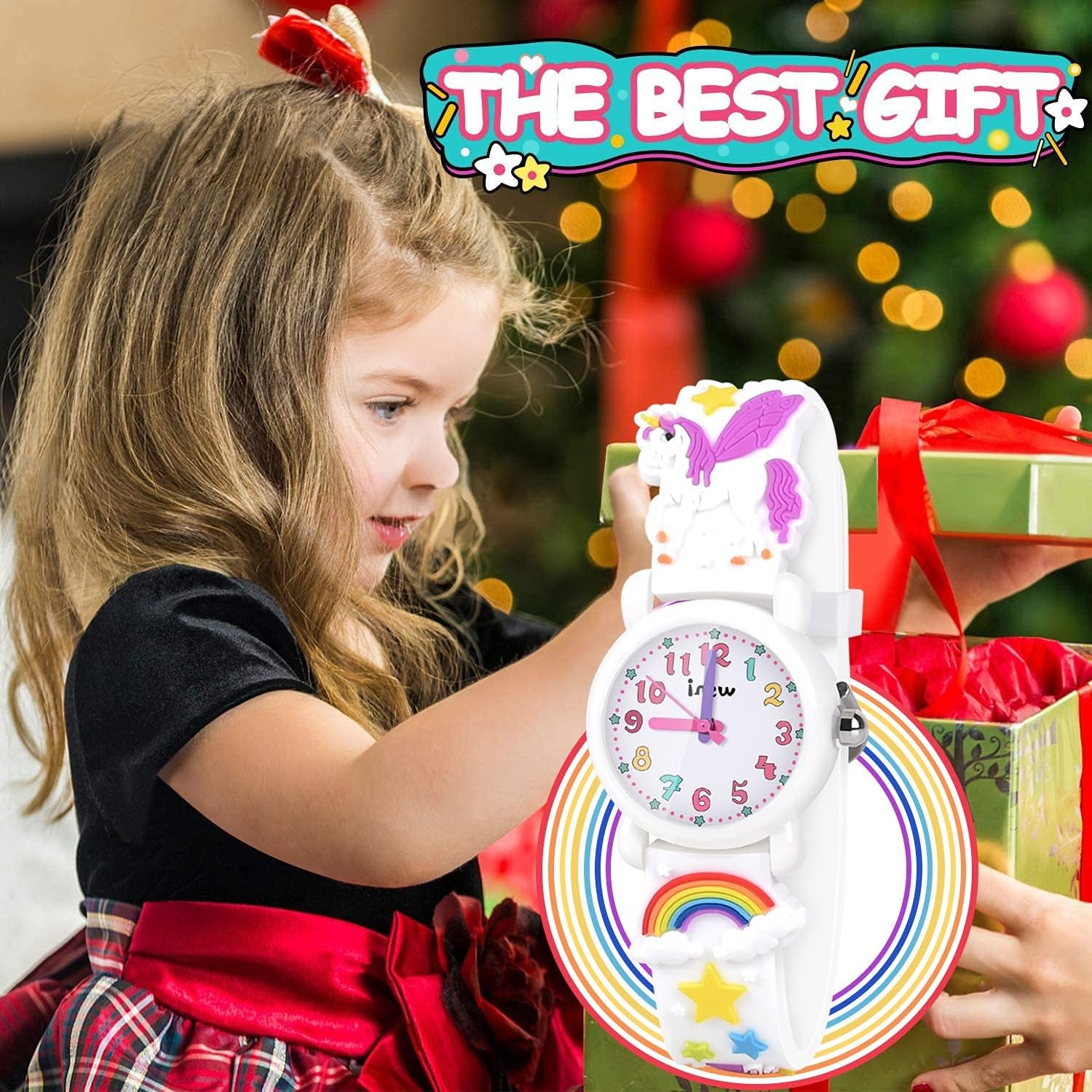 Girls Watch - 3D Cartoon Waterproof Toddler Watch, Gifts for Girls Age 2-8 Toys for 3 4 5 6 7 Year Old Girls - Kids Gifts