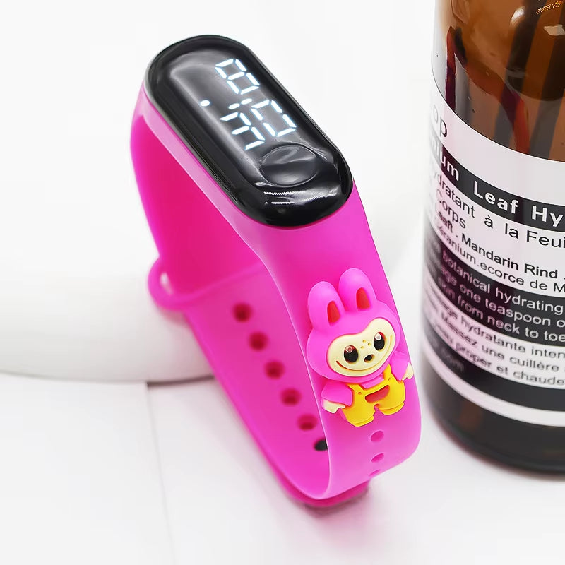 Cartoon Fashion Watches Labubuchildren'S Watch Electronic Digital LED Display Watches Waterproof Holiday Gift Kids Watches