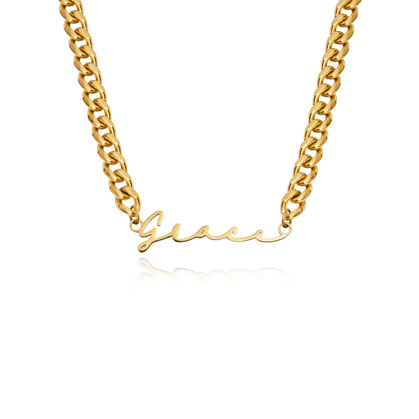 Signature Name Necklace (Gold)