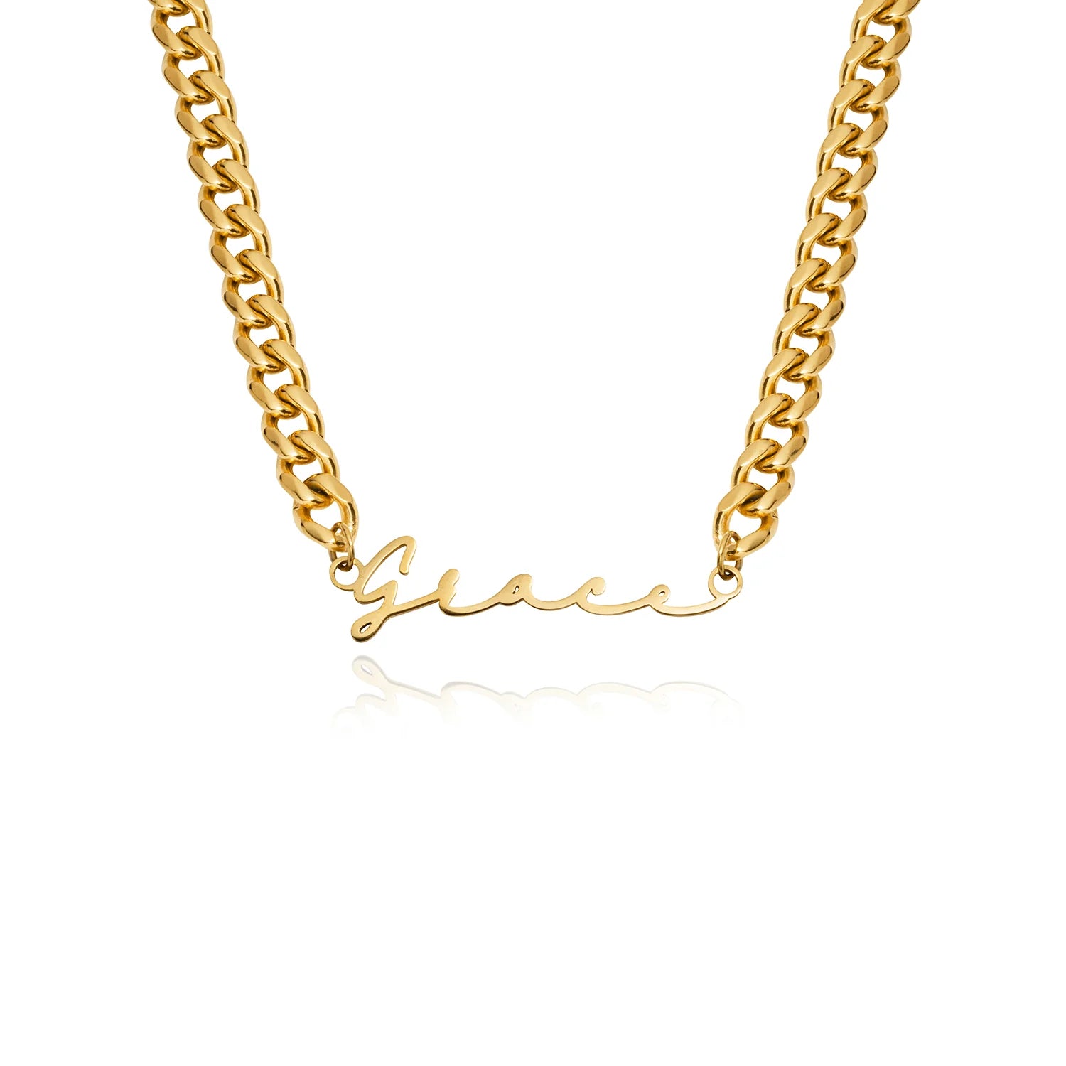 Signature Name Necklace (Gold)
