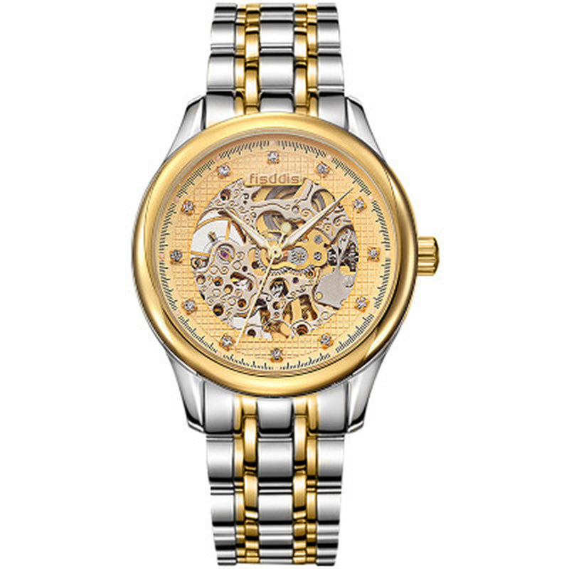 New Foreign Trade Luminous Mechanical Watches, Automatic Hollowing, Men'S Fashion Trend, Steel Machinery Watches