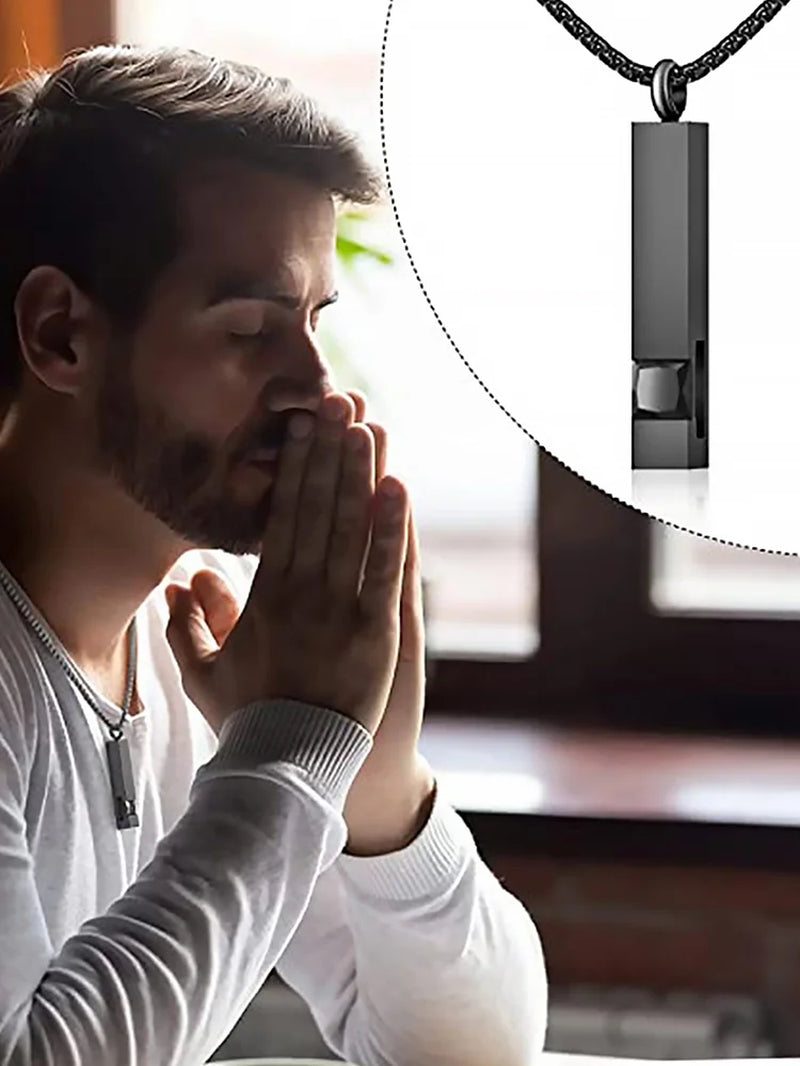 4Pcs Urn Necklace Set Stainless Steel Cremation Jewelry Heart Cylindrical Cross Rectangular Ashes Keepsake Waterproof Urn Memorial Pendant for Men Women