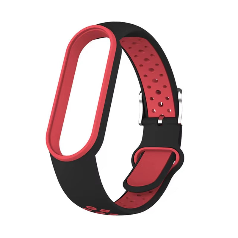 Strap for Mi Band 6 5 Bracelet Sport Silicone Miband7 Miband 6 Replacement Wristband for Xiaomi Mi Band 5 7 Double Buckle Correa