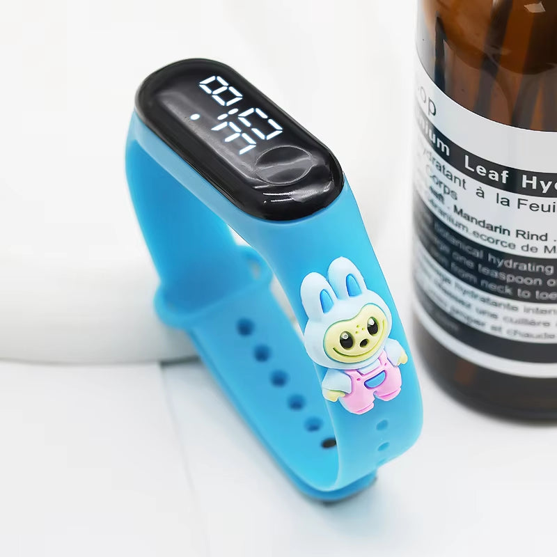Cartoon Fashion Watches Labubuchildren'S Watch Electronic Digital LED Display Watches Waterproof Holiday Gift Kids Watches