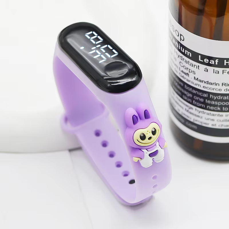 Cartoon Fashion Watches Labubuchildren'S Watch Electronic Digital LED Display Watches Waterproof Holiday Gift Kids Watches