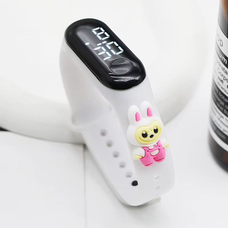 Cartoon Fashion Watches Labubuchildren'S Watch Electronic Digital LED Display Watches Waterproof Holiday Gift Kids Watches